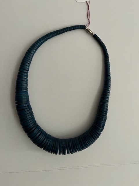Product Image and Link for Women’s Blue Wood Bead Necklace – Item 2025