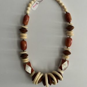 Product Image and Link for Women’s Wooden Natural Bead Necklace – Item 2026
