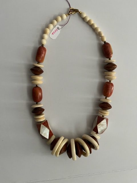 Product Image and Link for Women’s Wooden Natural Bead Necklace – Item 2026