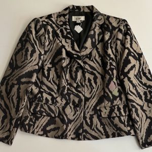 Product Image and Link for Women’s Vintage Le Suit Open Front Animal Print Jacket (Size 18)