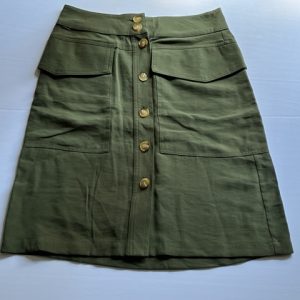 Product Image and Link for Women’s A New Day Olive Green Button-Down High-Waisted Pencil Skirt (Size 2) – Item 3102