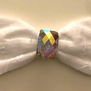 Product Image and Link for Infant/Toddler Soft Elastic White 2″Bow with Prizm Jewel Headband