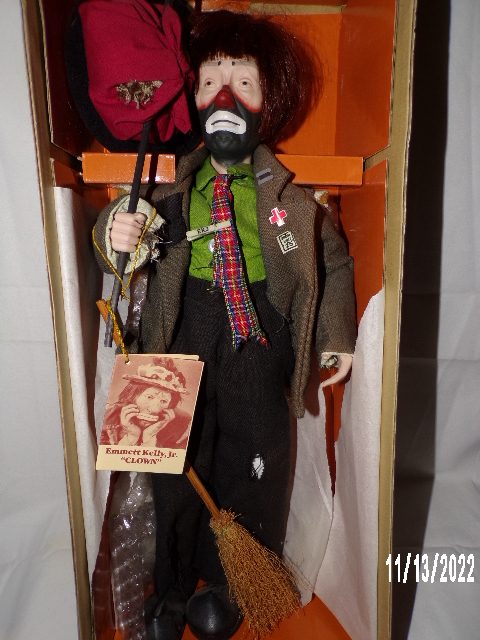Product Image and Link for Flambro Emmett Kelly Jr. “CLOWN” Original in Box 15″