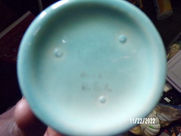 Product Image and Link for Vintage 1930’s Gladding McBean Creamer Turquoise Green Glaze HTF 2 3/4″