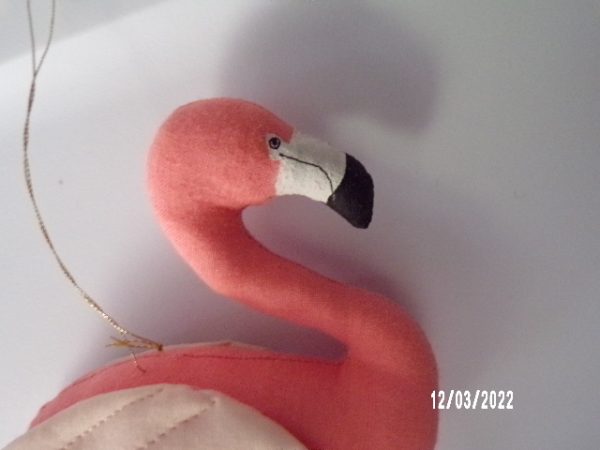 Product Image and Link for VINTAGE Gladys Boalt PINK FLAMINGO Alice in Wonderland Ornament Signed 1982