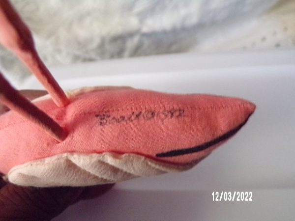 Product Image and Link for VINTAGE Gladys Boalt PINK FLAMINGO Alice in Wonderland Ornament Signed 1982