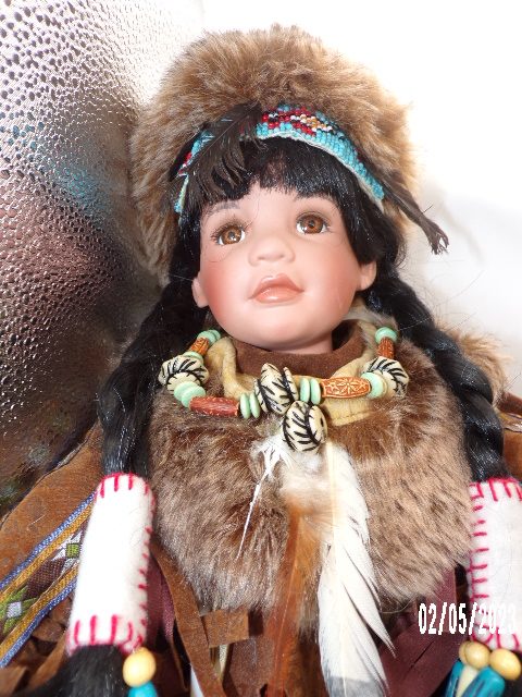 Vintage SNOWBIRD The Hamilton Collection 1994 NATIVE AMERICAN DOLL 18 California Shop Small