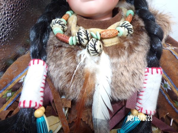 Product Image and Link for Vintage SNOWBIRD The Hamilton Collection 1994 NATIVE AMERICAN DOLL 18″