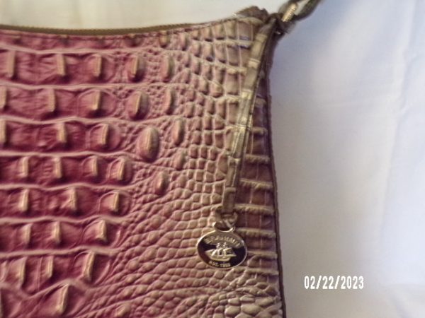 Product Image and Link for Brahmin Melbourne Croc Embossed Leather Cross Body Purse with Wallet HTF