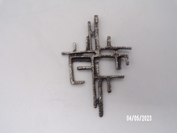 Product Image and Link for Vintage Sterling Silver – NORWAY ELSE & PAUL BRUTALIST Abstract Pendant