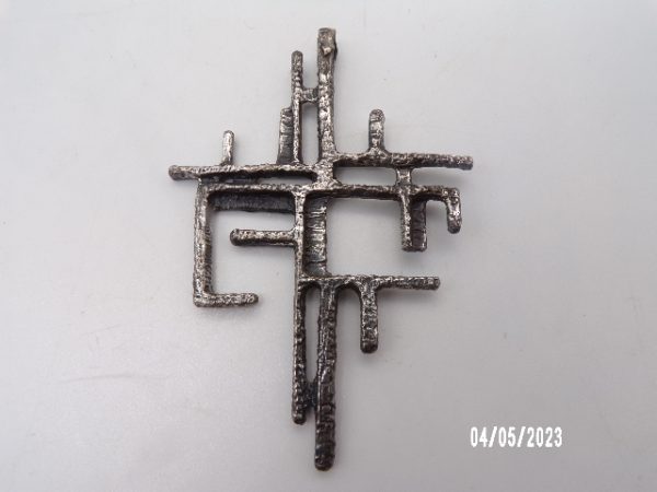 Product Image and Link for Vintage Sterling Silver – NORWAY ELSE & PAUL BRUTALIST Abstract Pendant