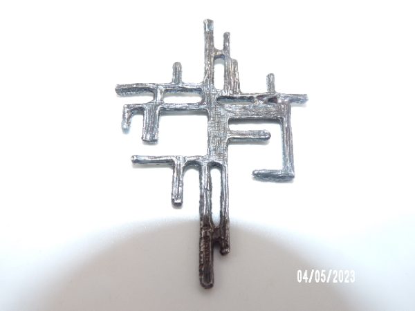 Product Image and Link for Vintage Sterling Silver – NORWAY ELSE & PAUL BRUTALIST Abstract Pendant