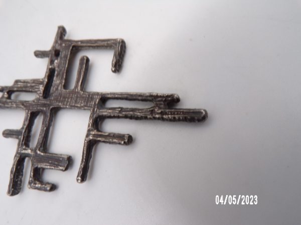 Product Image and Link for Vintage Sterling Silver – NORWAY ELSE & PAUL BRUTALIST Abstract Pendant