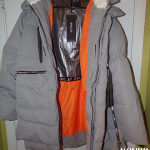 Product Image and Link for OROLAY GRAY Thick Down Jacket Women’s WITH HOOD X-Large NWT XL