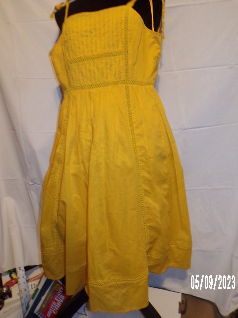 Product Image and Link for J Crew Spaghetti Strap Yellow Sun Dress Point Sur Size 0 NWT
