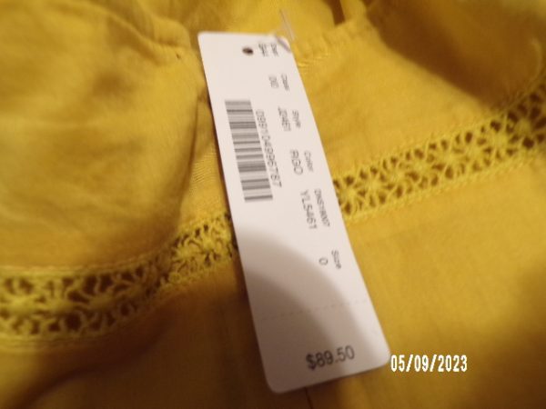 Product Image and Link for J Crew Spaghetti Strap Yellow Sun Dress Point Sur Size 0 NWT