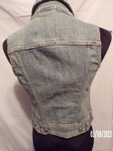 Product Image and Link for Anthropologie PILCRO and the Letterpress Distressed Denim Jean Vest Size XS NWT