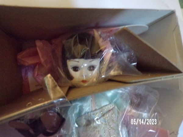 Product Image and Link for Vintage Madame Alexander International Doll #526 Japan DOLL in Box w/Tags 8″