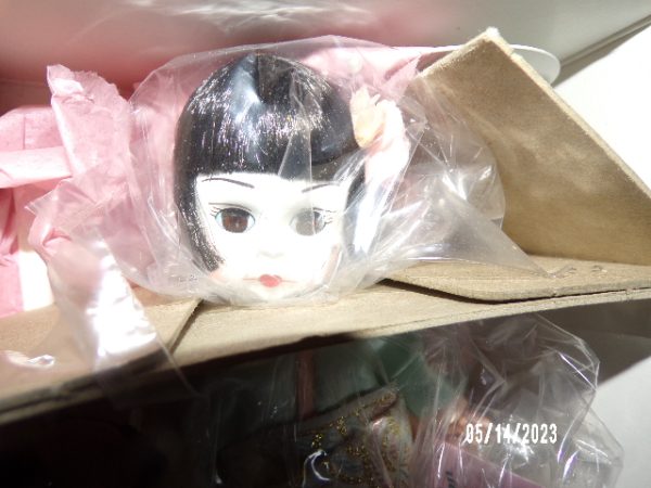 Product Image and Link for Vintage Madame Alexander International Doll #526 Japan DOLL in Box w/Tags 8″