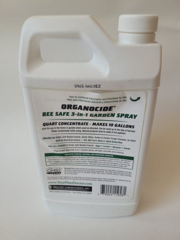 Product Image and Link for Organocide Bee Safe 3-in-1 Garden Spray Quart (32 oz)