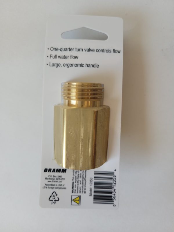 Product Image and Link for Dramm Heavy Duty Brass Shut-Off Valve