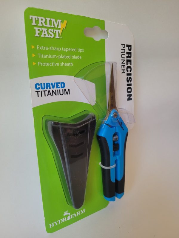 Product Image and Link for Trim Fast Precision Curved Titanium Blade Pruner with sheath