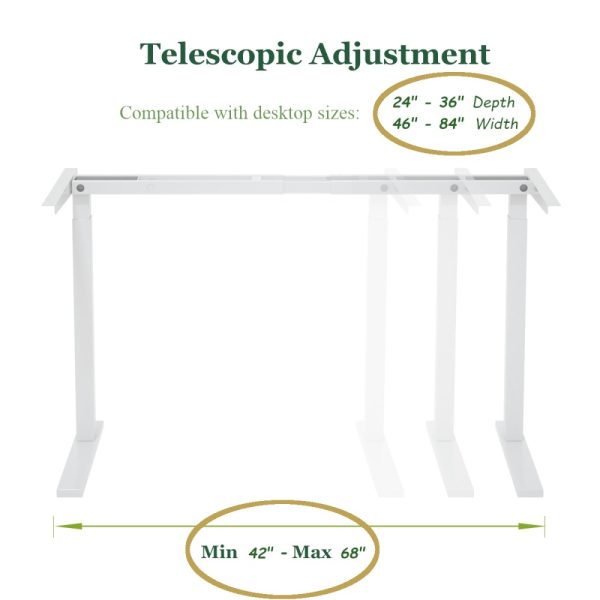 Product Image and Link for Electric Height Adjustable Frame with 2-Stage Legs