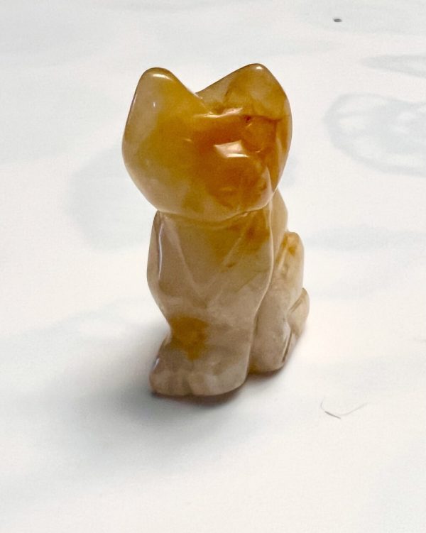 Product Image and Link for Natural Yellow Jade Cats