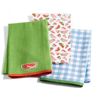 Product Image and Link for 3-Pc Kitchen Towels- Martha Stewart Collection- Watermelon-Prints
