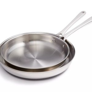 Product Image and Link for 10″ & 12″ Stainless Steel Open Fry Pans, Set of 2