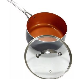 Product Image and Link for Gotham Steel 3-Qt. Non-stick Saucepan with Glass Lid – As Seen On TV!
