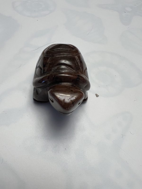 Product Image and Link for Mahogany Obsidian Carved Turtle