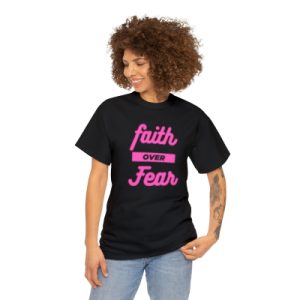 Product Image and Link for Black T-Shirt “Faith over Fear”
