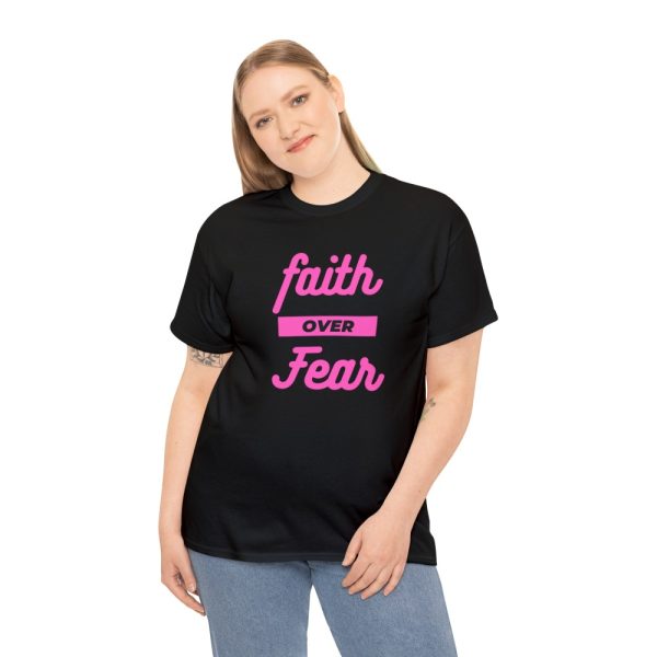 Product Image and Link for Black T-Shirt “Faith over Fear”