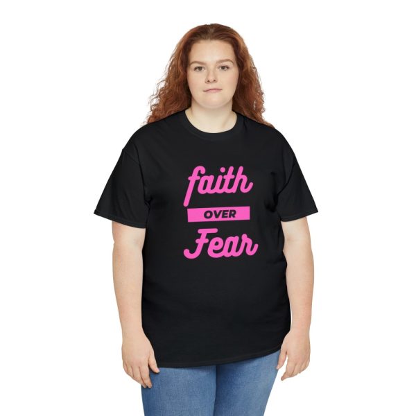 Product Image and Link for Black T-Shirt “Faith over Fear”