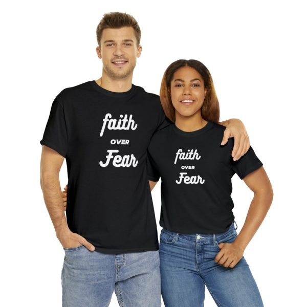 Product Image and Link for T-Shirt Heavy Cotton Unsex “Faith over Fear”