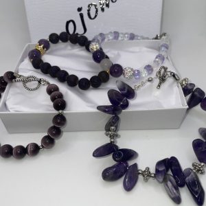 Product Image and Link for Purple Reign Gemstone Bracelet Set