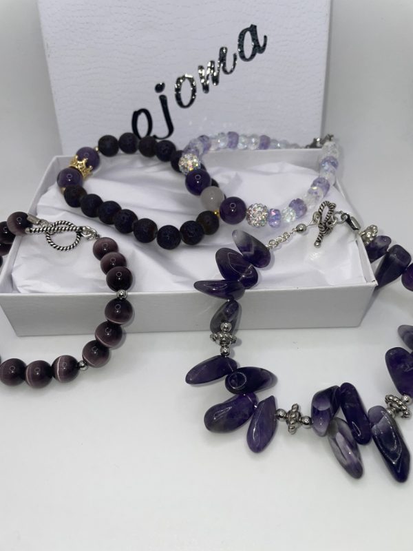 Product Image and Link for Purple Reign Gemstone Bracelet Set