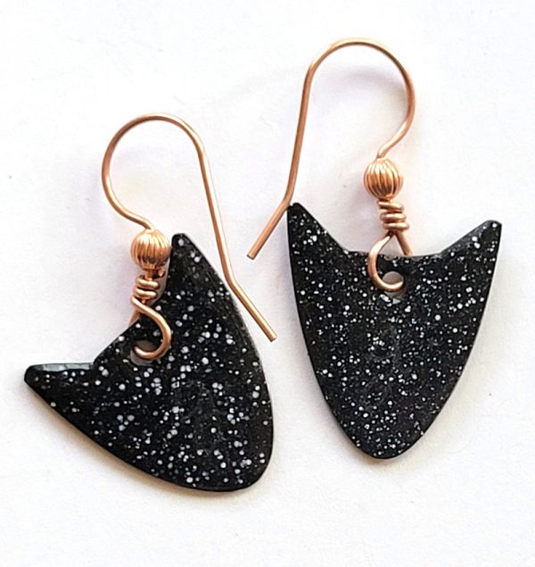 Product Image and Link for Black Wicked Kitty Earrings