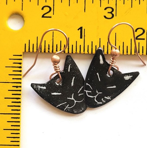 Product Image and Link for Black Wicked Kitty Earrings