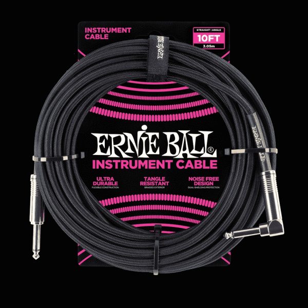Product Image and Link for Ernie Ball Straight/Angle 10Ft Cable