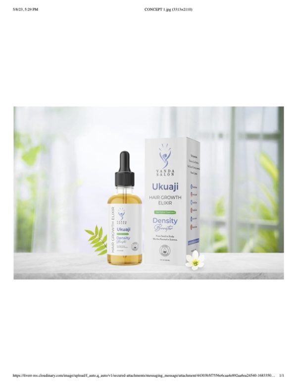 Product Image and Link for Ukuaji Intensive Hair Growth Elixir | By Vanda Salon Hair Loss Solutions