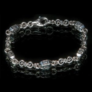 Product Image and Link for Ace of Spades – Hand Made – Sterling Silver Bracelet