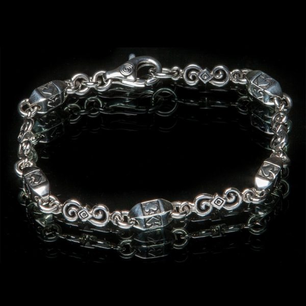 Product Image and Link for Ace of Spades – Hand Made – Sterling Silver Bracelet