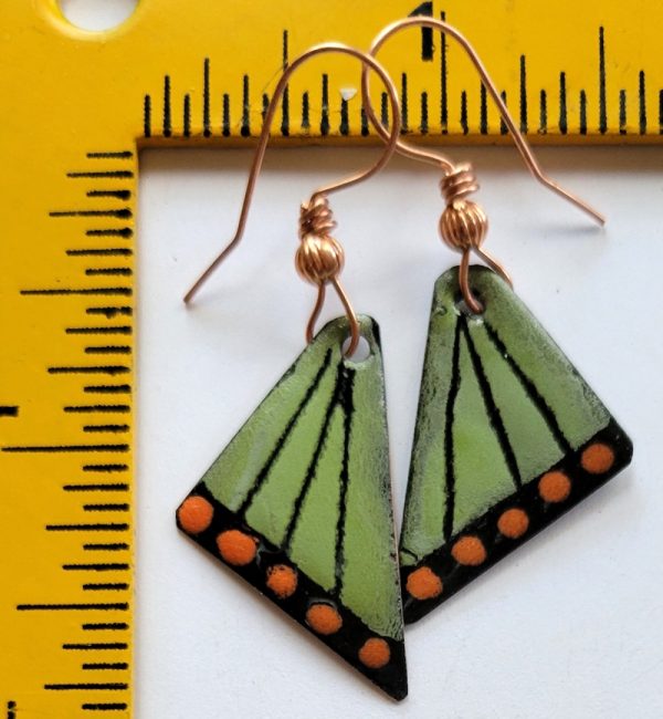 Product Image and Link for Green Butterfly Wing Earrings