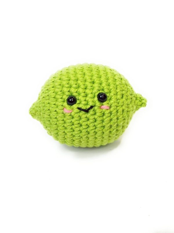 Product Image and Link for Crochet Lime Stuffed Plush Amigurumi | Play Food | Stress Ball