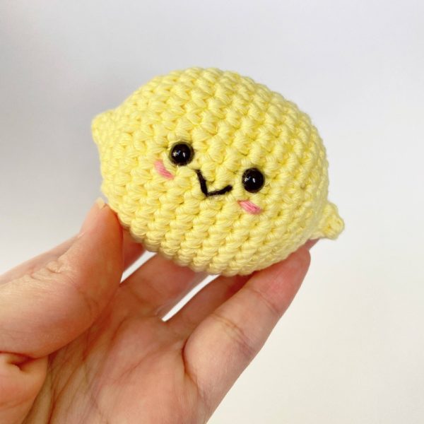 Product Image and Link for Crochet Lemon Stuffed Plush Amigurumi | Play Food | Stress Ball