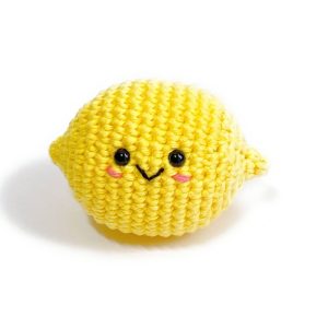 Product Image and Link for Crochet Lemon Stuffed Plush Amigurumi | Play Food | Stress Ball
