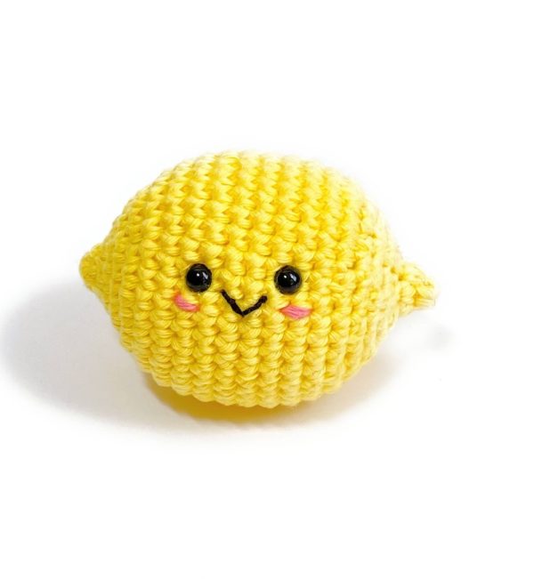 Product Image and Link for Crochet Lemon Stuffed Plush Amigurumi | Play Food | Stress Ball