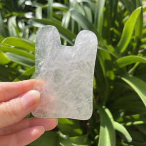Product Image and Link for Natural Clear Quartz Concave Gua Sha